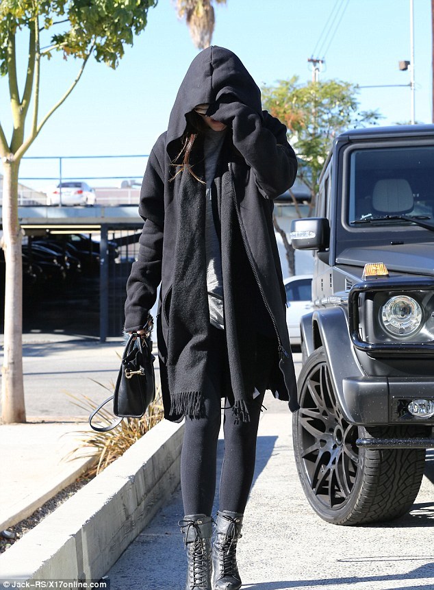 jenner-news:  Kylie keeps a low profile as she stepped out on Dec. 26 