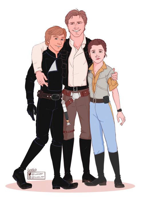 luxris:the jedi, the smuggler and the princess ✨