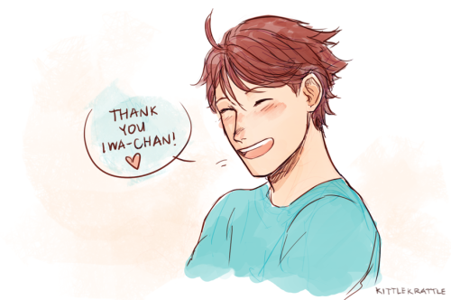 kittlekrattle: iwaoi smiles from this headcanon requested by anon~