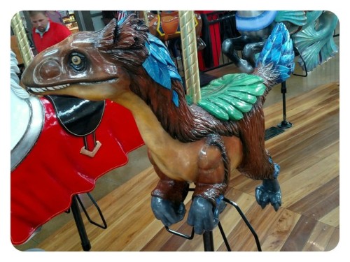 saddinosaurfacts:so anyway, here’s this surprisingly paleontologically current carousel deinon