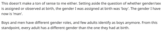 I just saw the most Galaxy Brain gender take ever, from a cis man on reddit