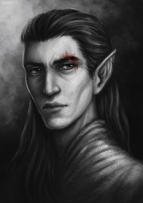 dearhadrian:In order to test some brushes I drew Vax’ildan. Who hurt him? It is a mystery.&nbs
