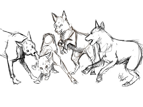 Doggy Sketches For Fun.