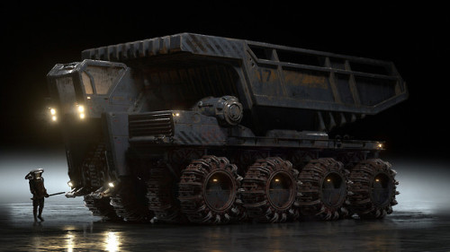 ionlands:  Cleaning the monster truck, concept by Yury Ostapchuk