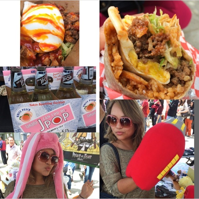 .:Raman Festival in Japan town:. didnt even eat ramen it was too hot so we ate korean fusion food and played dress up . Pam put on a Roll Pillow Blaster making her look like my fAve samus tho. I had a Beef Bulgoggi burrito with a fried egg and spicy...