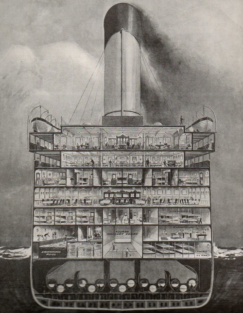 magictransistor:The RMS Olympic, And A Gymnasium (The Illustrated London News), 1909.