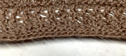 Full Frontal Knittery Back, again, heyyyy, hello! Doing some swatching for a steampunk shawl, see ab