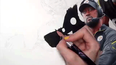 sizvideos:  The Pittsburgh Steelers - Photorealistic Drawing (Video) 