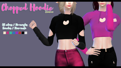 TS4 CHOPPED HOODIENew meshNo morphs08 colorsSIMS 3 VERSION HERE.DOWNLOAD@My site.