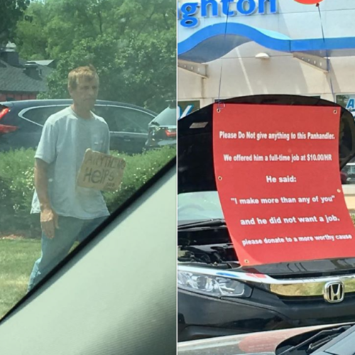 trashythingsgohere:Savage Car Dealer vs Trashy Panhandler