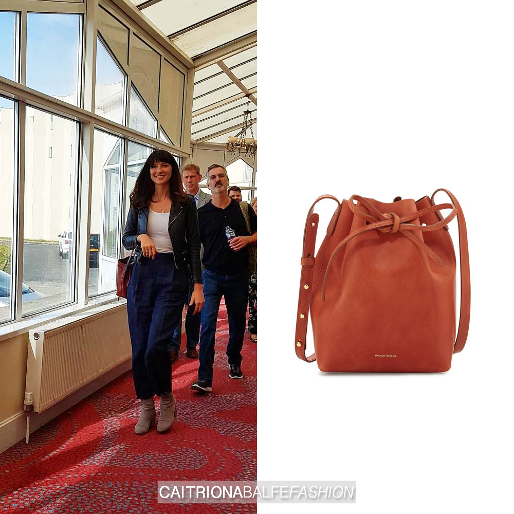 mansur gavriel mini bucket bag celebrity