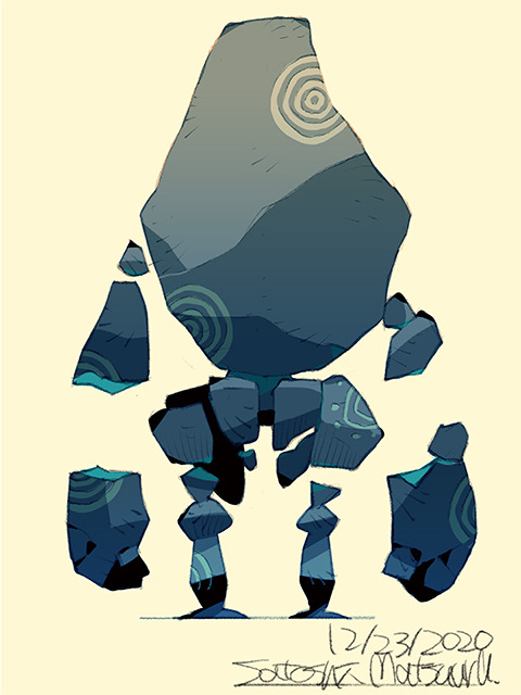 Rock Golem.Posted a picture to the patreon. Full size JPG and PSD and video can be downloaded accord