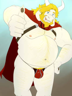 dragon-milk-tea:    i dont know why but i felt the need to draw asgore in the build tiger outfitalso i just wanted more asgore porn  