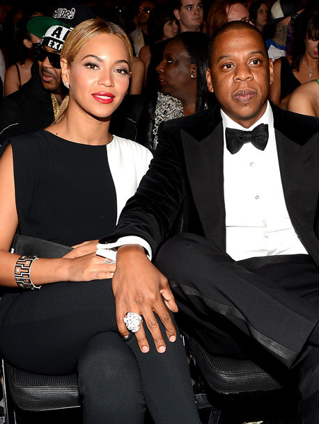 Porn Pics Beyonce and Jay Z in the Grammy Audience 