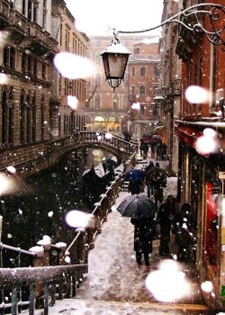 dyingofcute:  Venice, covered in snow