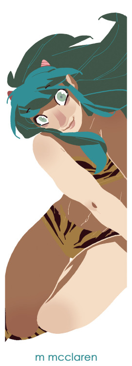 Urusei Yatsura (Lum) belongs to Rumiko Takahashi . Artwork by Meredith McClaren