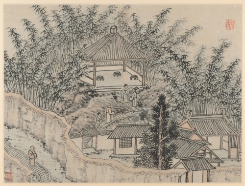 Twelve Views of Tiger Hill, Suzhou: Bamboo Pavilion, Tiger Hill, Shen Zhou, after 1490, Cleveland Mu