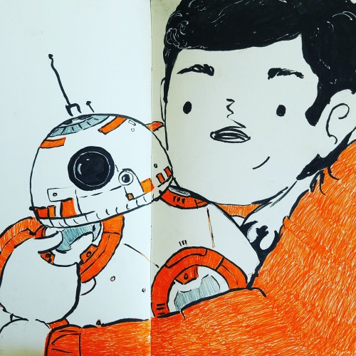 A boy and his droid.