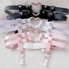 pinkune:Leather Elastic Garter