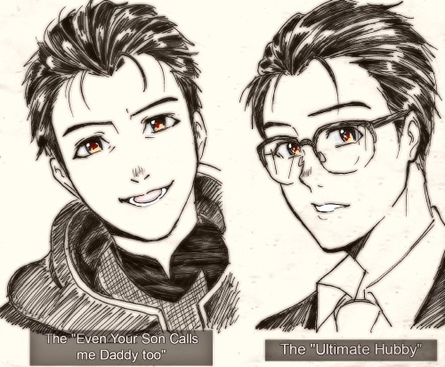 msjasu:  ~Let Us Take a Moment To Appreciate The Different Sides Of Yuuri Katsuki~ EDIT: Added long haired Yuuri to complete the set XD EDIT 2: Who doesn’t not want to see Yuuri with his long hair all slicked back :’D 