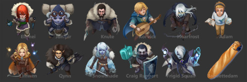 I finished these tokens for my friends to use on Roll20 for our SavageWorlds Hellfrost campaign. :&g