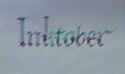 How is your inktober going on?Calligraphy by @therabine, InstagramSupported by CalligraphyLife.org