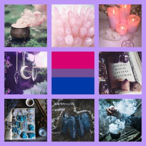 lgbtplusaesthetic:bisexual + crystal witch aesthetic for @ms-raven-angel! Xoxo-mod theo