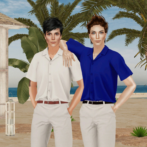  Short Sleeve Pajama Shirtto TS2! Original meshes&textures by @gorillax3 and you can find them
