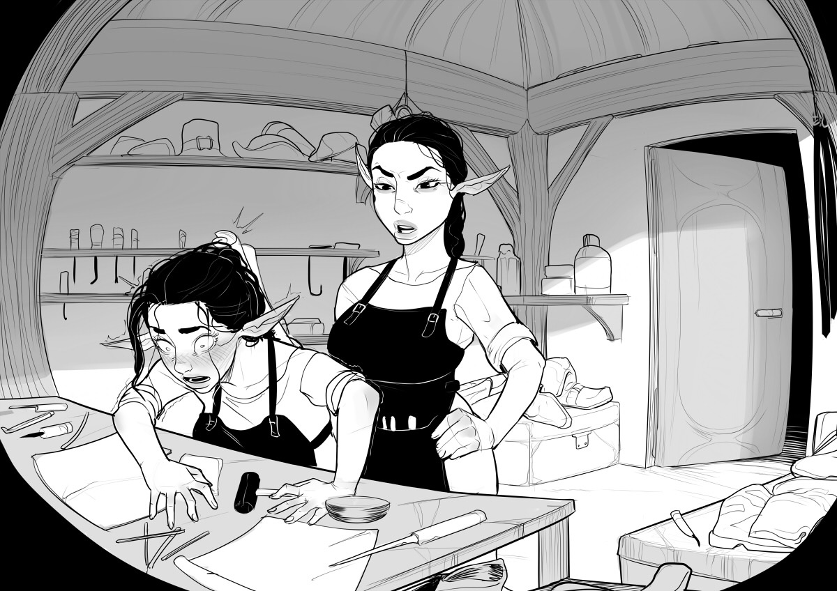 I need a slave monkey to ink backgrounds for me.  I added high resolution versions