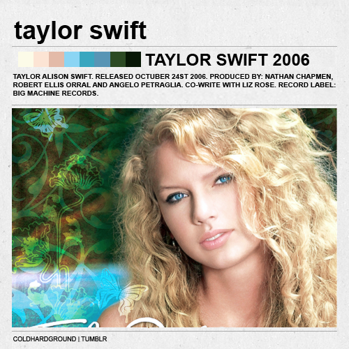 coldhardground:  Taylor Swif’s Albums. [insp] 