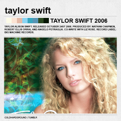 coldhardground:  Taylor Swif’s Albums.