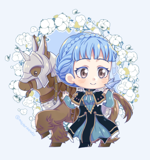  Here are the charms I drew of Marianne and her horse Dorte for the @mariannefanzine! I’m very