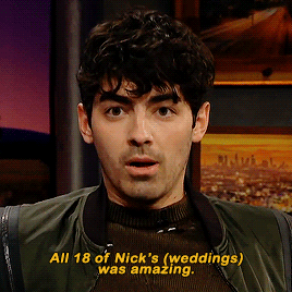 jonasbro:Joe Jonas on Kevin and Nick’s weddings x