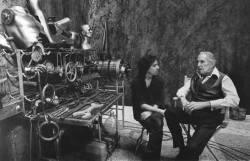 pristine-impurity:  Tim Burton and Vincent Price on the set of “Edward Scissorhands”