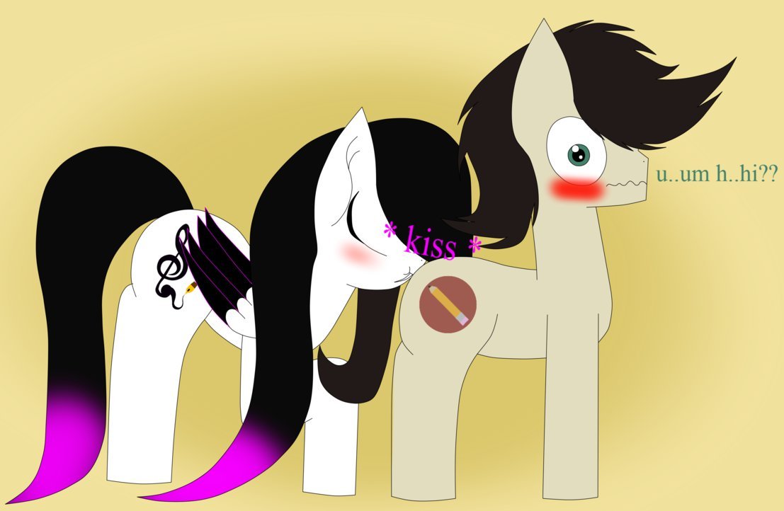 marsminer-venusspring:ask-shyartponyblog:Booty kiss for Keith pony ;3   @marsminer-venusspring:D