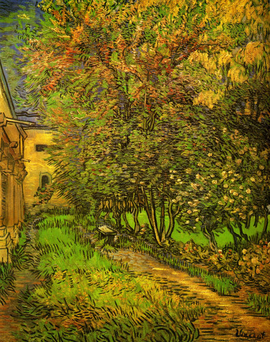artist-vangogh: The Garden of Saint-Paul Hospital, 1889, Vincent van Gogh Medium: