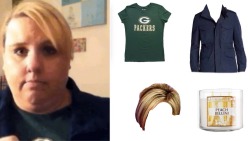 jlgglypuff:  STEAL HER LOOKAngry white Wisconsin momWomen’s Green Bay Packers Shirt - ร.99Burberry Jacket - 轗.00Peach Bellini Three Wick Candle (2) - ฦ.90“May I speak to your manager?” Haircut - Priceless 