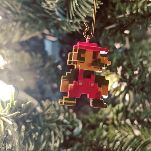 A tiny little man hanging in a tree #mario #nintendo #hallmark #keepsake #videogames #acoriginals #o
