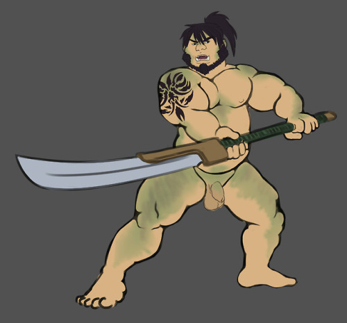 mxaxm: My new half-orc OC, still a wipGuess who his daddy is? Mxaxm’s art = like