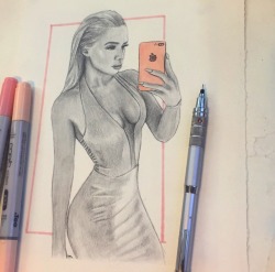 alphic:  socotic:My sketch of Tammy Hembrow!