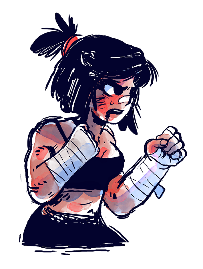 toonimated:  More boxing women! Inspired from some pinterest pics.