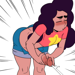 Stream commission of Stevonnie stroking their