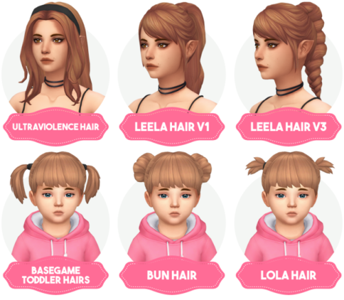 aveirasims: Clay Hair Recolors UpdatedNew haircolor palette because I finally wanted to make my own 