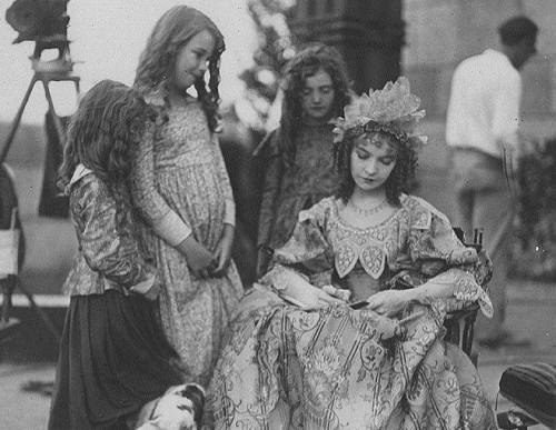 Lillian Gish Signing Autographs On The Set Of  Annie Laurie.https://Painted-Face.com/