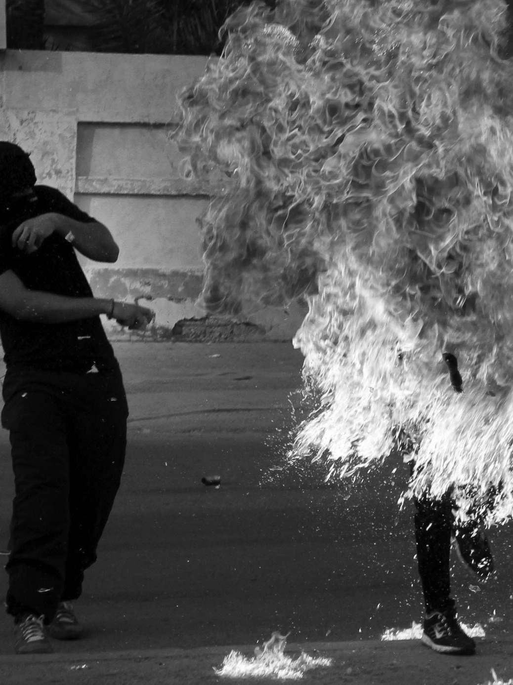 b-a-d-habits:  Molotov Cocktail gone wrong…