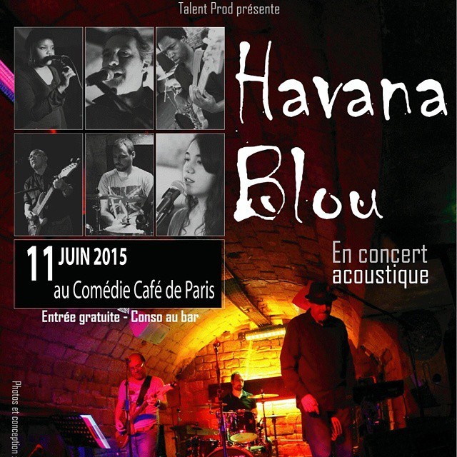 Concert acoustique Havana Blou au Comédie Café le 11 juin à 20h  (à Comedie CAFE)