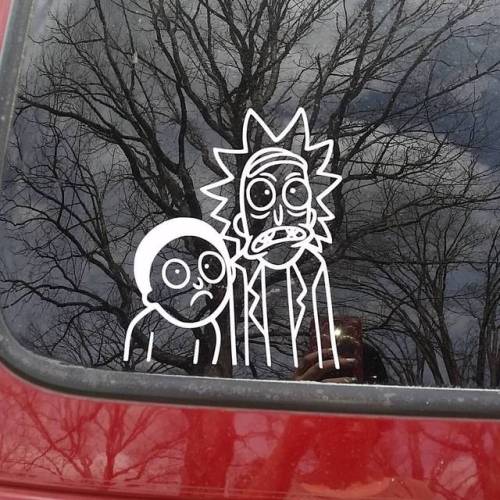 My Rick and Morty car sticker by Richard! My face when I’m driving near anyone. Lmao