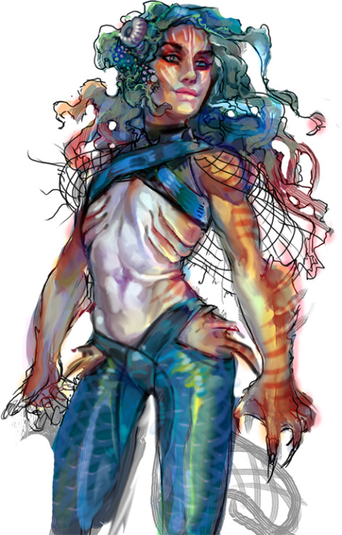 poupon:AndrAIa was… kind of… a nasty lionfish right? with kelp hair? pretty sure that’s what she was