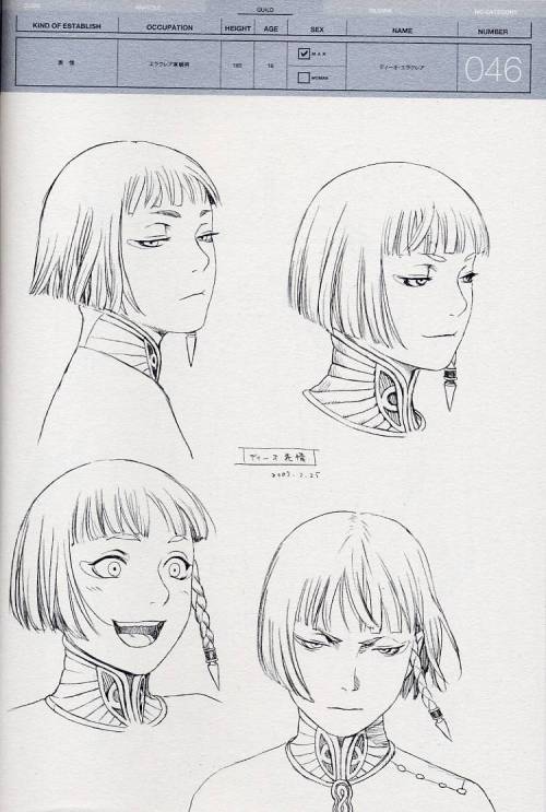 ipsen12: Range Murata - Concept Art &amp; Character Design  From: Spheres (Last Exile 1st Charac