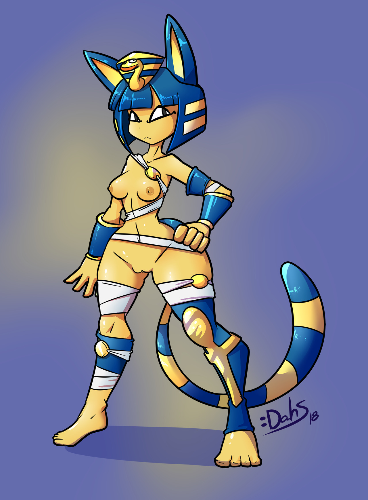 dahsdahs:  Ankha dressed as Menat